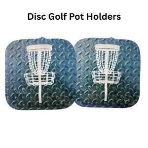 Disc Golf Pot Holders Set Discgolfing Kitchen Decor Discgolfer Gift